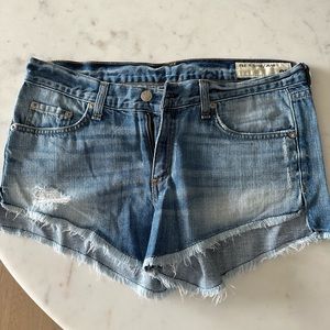 Rag and Bone frayed denim shorts